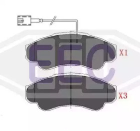 Комплект тормозных колодок (EEC: BRP1251)