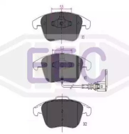 Комплект тормозных колодок (EEC: BRP1313)