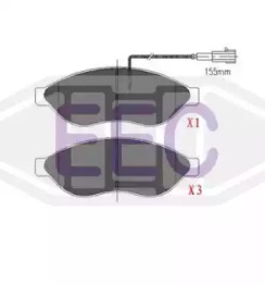 Комплект тормозных колодок (EEC: BRP1567)