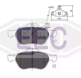 Комплект тормозных колодок (EEC: BRP1714)