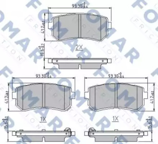 Комплект тормозных колодок (FOMAR Friction: FO 244581)