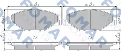 Комплект тормозных колодок (FOMAR Friction: FO 247281)