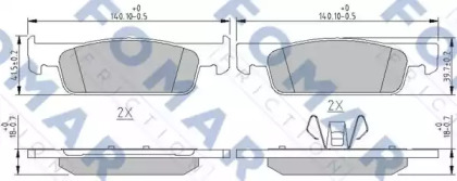 Комплект тормозных колодок (FOMAR Friction: FO 250581)