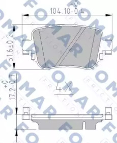 Комплект тормозных колодок (FOMAR Friction: FO 251081)