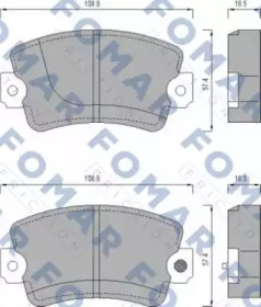 Комплект тормозных колодок (FOMAR Friction: FO 429081)