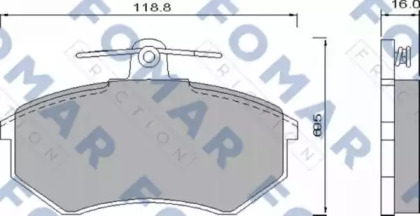 Комплект тормозных колодок (FOMAR Friction: FO 433281)