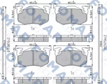 Комплект тормозных колодок (FOMAR Friction: FO 435281)