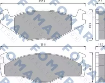 Комплект тормозных колодок (FOMAR Friction: FO 436481)