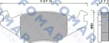 Комплект тормозных колодок (FOMAR Friction: FO 436881)