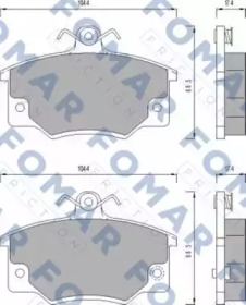 Комплект тормозных колодок (FOMAR Friction: FO 437381)