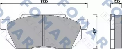 Комплект тормозных колодок (FOMAR Friction: FO 438581)