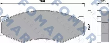 Комплект тормозных колодок (FOMAR Friction: FO 441581)