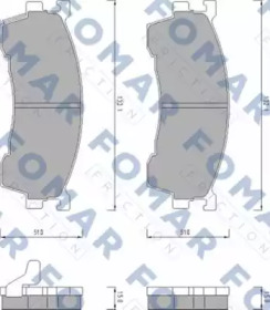 Комплект тормозных колодок (FOMAR Friction: FO 459481)