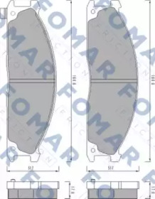 Комплект тормозных колодок (FOMAR Friction: FO 460781)