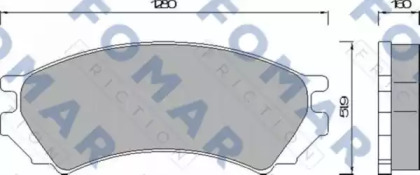 Комплект тормозных колодок (FOMAR Friction: FO 461881)