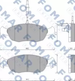 Комплект тормозных колодок (FOMAR Friction: FO 475881)