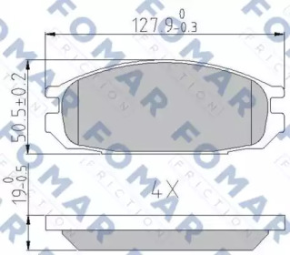 Комплект тормозных колодок (FOMAR Friction: FO 487681)