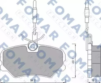 Комплект тормозных колодок (FOMAR Friction: FO 492281)