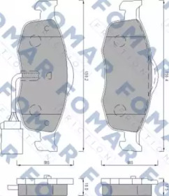 Комплект тормозных колодок (FOMAR Friction: FO 493081)