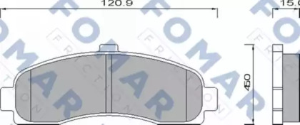 Комплект тормозных колодок (FOMAR Friction: FO 495981)