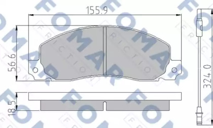 Комплект тормозных колодок (FOMAR Friction: FO 499681)