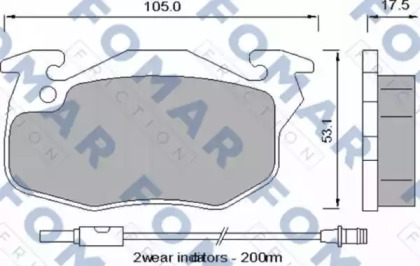 Комплект тормозных колодок (FOMAR Friction: FO 529481)