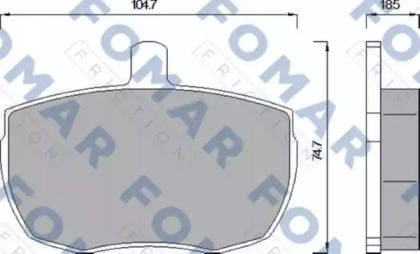 Комплект тормозных колодок (FOMAR Friction: FO 543081)