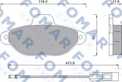 Комплект тормозных колодок (FOMAR Friction: FO 582881)