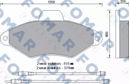 Комплект тормозных колодок (FOMAR Friction: FO 592481)