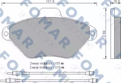 Комплект тормозных колодок (FOMAR Friction: FO 592581)