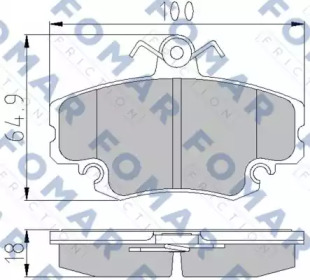 Комплект тормозных колодок (FOMAR Friction: FO 608381)