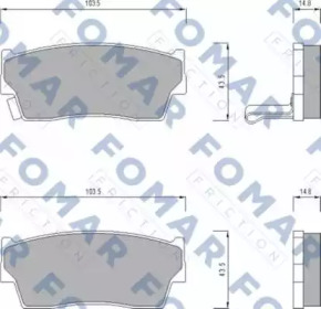 Комплект тормозных колодок (FOMAR Friction: FO 623781)