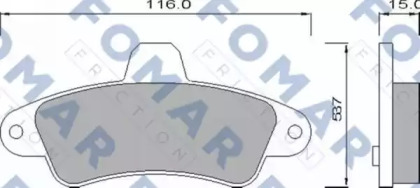 Комплект тормозных колодок (FOMAR Friction: FO 625081)