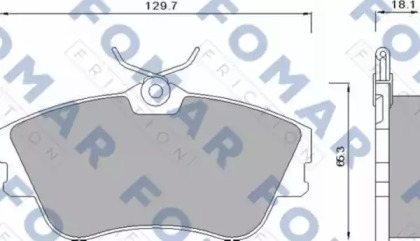 Комплект тормозных колодок (FOMAR Friction: FO 625381)