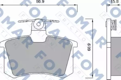 Комплект тормозных колодок (FOMAR Friction: FO 625481)