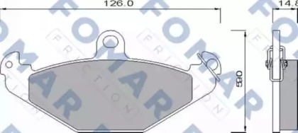 Комплект тормозных колодок (FOMAR Friction: FO 625581)