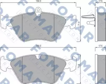 Комплект тормозных колодок (FOMAR Friction: FO 625781)