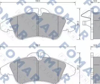 Комплект тормозных колодок (FOMAR Friction: FO 627281)