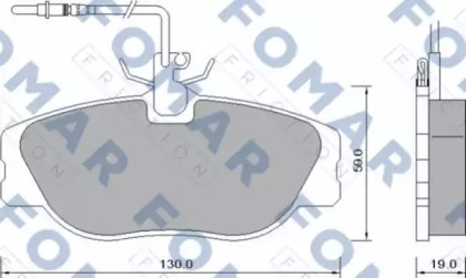 Комплект тормозных колодок (FOMAR Friction: FO 629081)