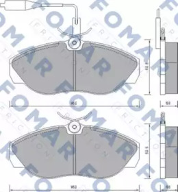 Комплект тормозных колодок (FOMAR Friction: FO 629481)