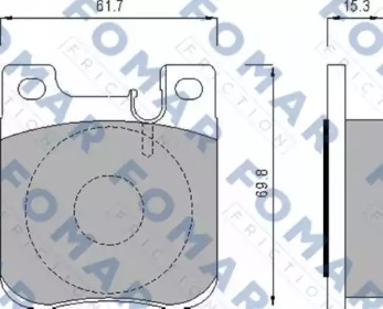 Комплект тормозных колодок (FOMAR Friction: FO 631781)