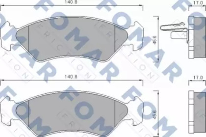 Комплект тормозных колодок (FOMAR Friction: FO 633481)