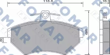 Комплект тормозных колодок (FOMAR Friction: FO 634281)