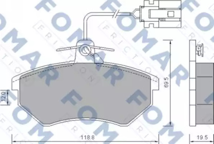 Комплект тормозных колодок (FOMAR Friction: FO 634381)