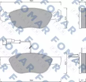 Комплект тормозных колодок (FOMAR Friction: FO 635081)