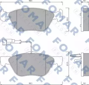 Комплект тормозных колодок (FOMAR Friction: FO 635381)