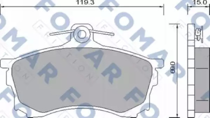 Комплект тормозных колодок (FOMAR Friction: FO 637981)