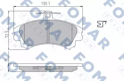 Комплект тормозных колодок (FOMAR Friction: FO 638081)