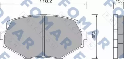 Комплект тормозных колодок (FOMAR Friction: FO 638981)