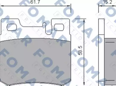 Комплект тормозных колодок (FOMAR Friction: FO 639281)